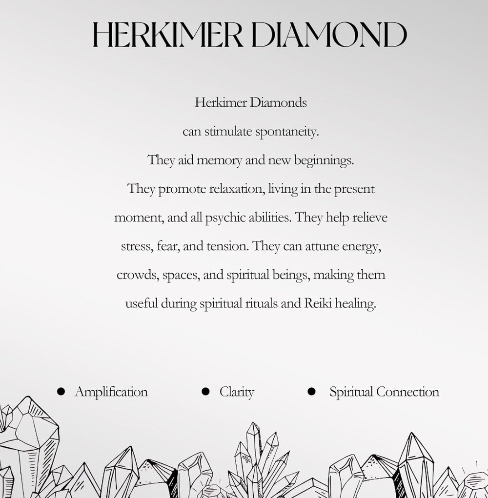 Genuine herkimer diamond pendant necklace. Silver - Picture 5 of 5